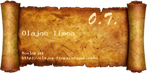 Olajos Tímea névjegykártya