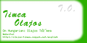 timea olajos business card